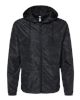 Lightweight Windbreaker Full-Zip Jacket- Black Camo